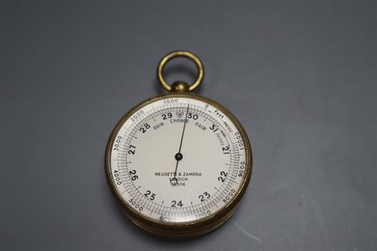 A Negretti & Zambra pocket barometer